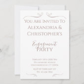 Minimale Chic Wedding Engagement Party Kaart (Voorkant)