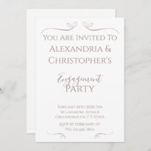 Minimale Chic Wedding Engagement Party