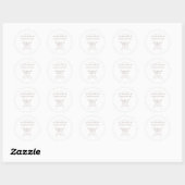 Minimale Chic Wedding Engagement Party Ronde Sticker (Vel)