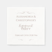 Minimale Chic Wedding Engagement Party Servet (Voorkant)