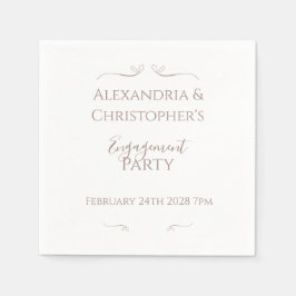 Minimale Chic Wedding Engagement Party Servet