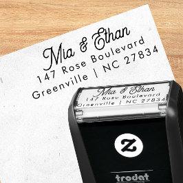Minimale Chic Zelfinkende Retouradres Stempel