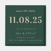 Minimale chique bruiloft datum niet-foto opslaan v magneet (Voorkant)