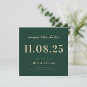 Minimale chique bruiloft datum niet-foto opslaan v save the date (Staand voorkant)