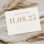 Minimale chique bruiloft datum niet-foto opslaan v save the date<br><div class="desc">Personaliseer deze minimale chique ontwerp bruiloft bewaar de datum met al uw details.</div>