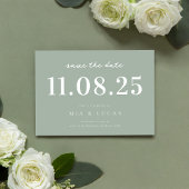 Minimale chique bruiloft datum niet-foto opslaan v save the date