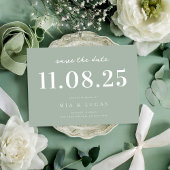 Minimale chique bruiloft datum niet-foto opslaan v save the date