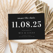 Minimale chique bruiloft datum niet-foto opslaan v save the date