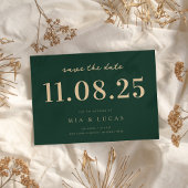 Minimale chique bruiloft datum niet-foto opslaan v save the date