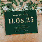 Minimale chique bruiloft datum niet-foto opslaan v save the date
