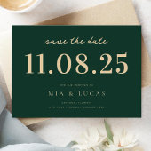 Minimale chique bruiloft datum niet-foto opslaan v save the date