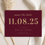 Minimale chique bruiloft datum niet-foto opslaan v save the date<br><div class="desc">Personaliseer deze minimale chique ontwerp bruiloft bewaar de datum met al uw details.</div>