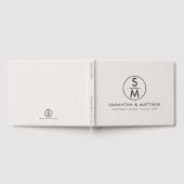 Minimale chique bruiloft Monogram bruid en bruideg Gastenboek (Volledig)