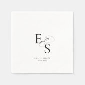 Minimale chique bruiloft servet (Voorkant)