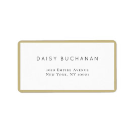 Minimale chique gouden Lijst retour adres label