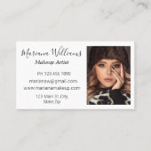 Minimale chique handschrift make-up kunstenaar fot visitekaartje (Voorkant)