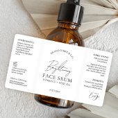 Minimale chique Logo serum 2OZ druppelpompfles Etiket