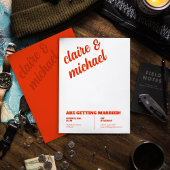 Minimale chique retro bruiloft uitnodigingen