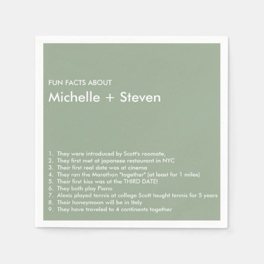 Minimale chique salie | LEUKE FEITEN BRUILOFT Servet (Voorkant)