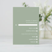 Minimale chique salie | Typografie RSVP Maaltijdke (Staand voorkant)