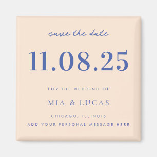 Minimale Chique Trouwdatum Niet-Foto Save The Date Magneet