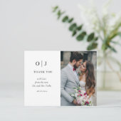 Minimale chique | Zachte foto dank u Briefkaart (Staand voorkant)