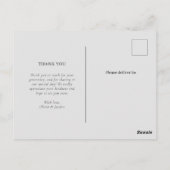 Minimale chique | Zachte foto dank u Briefkaart (Achterkant)