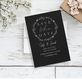Minimale Chique Zwart en Wit Save The Date