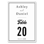 Minimale chique zwart-wit elegante bruiloft kaart (Achterkant)