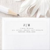 Minimale chique zwart-wit retouradres label (Insitu)
