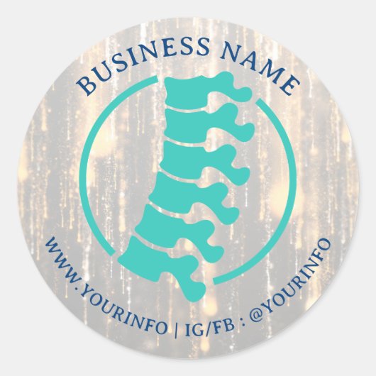 Minimale Chiropractor Bedankt Sticker (Voorkant)