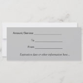 Minimale chiropractor cadeaubon  (Achterkant)