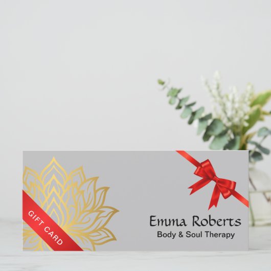 Minimale chiropractor cadeaubon (Staand voorkant)