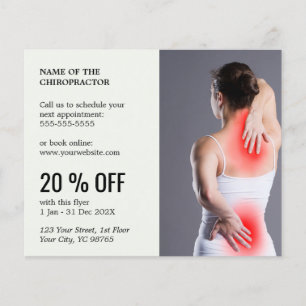 Minimale Chiropractor Flyer Laat een review acht