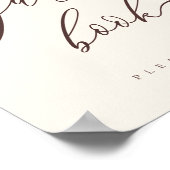 Minimale chocolade bruine viering gast poster (Hoek)