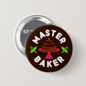 Minimale chocolade-kap voor Master Baker Ronde Button 5,7 Cm (Voorkant /achterkant)