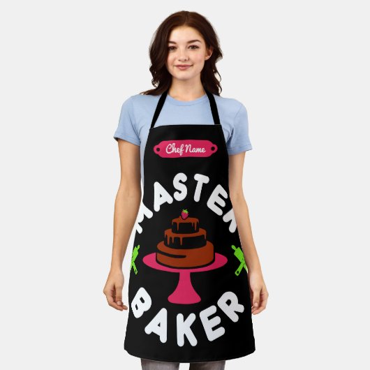 Minimale chocolade-kap voor Master Baker Schort (Gedragen)