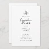 Minimale chower-uitnodiging voor paren kaart (Voorkant / Achterkant)