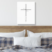 Minimale Christelijke dwarsbijbelse moderne kunst Canvas Afdruk (Insitu (Slaapkamer))