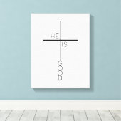 Minimale Christelijke dwarsbijbelse moderne kunst Canvas Afdruk (Insitu (Houten vloer))