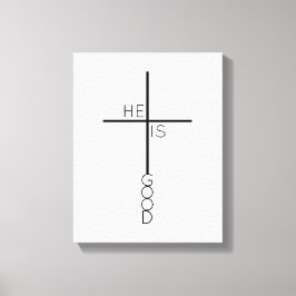 Minimale Christelijke dwarsbijbelse moderne kunst Canvas Afdruk