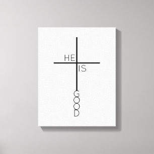 Minimale Christelijke dwarsbijbelse moderne kunst Canvas Afdruk