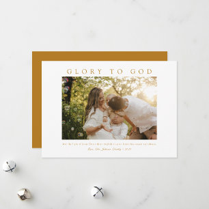Minimale Christelijke Eer aan God Foto Feestdagenkaart