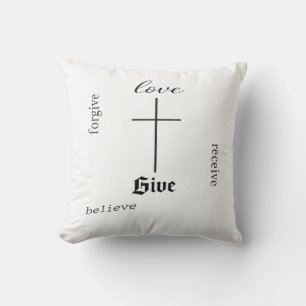 Minimale christelijke kruistypografie   Liefde Ver Kussen