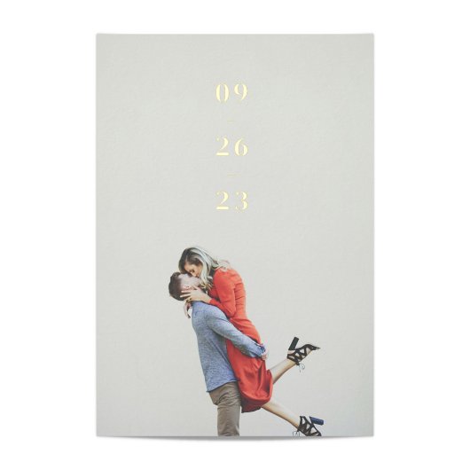 Minimale cijfers bruiloft opslaan Datum Folie Uitnodiging