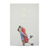 Minimale cijfers trouwkaart save the date folie uitnodiging