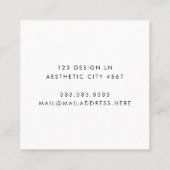 Minimale Circle Business Monogram Branding Design Vierkante Visitekaartje (Achterkant)