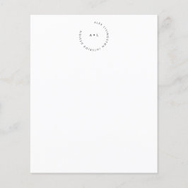 Minimale Circle Monogram Logo Business Stationery