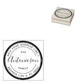 Minimale cirkelhandtekening rubberstempel (Gestempeld)