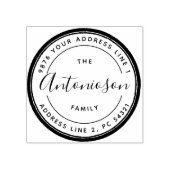 Minimale cirkelhandtekening rubberstempel (Afrduk)